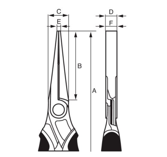 Bahco Zange 2421S-140 + 1000 V + VDE Isolierte Griffe