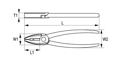 Irimo Kombinationszange 180mm VDE Isoliert Bis 1000V