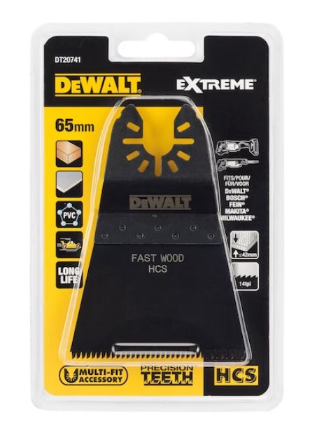 DeWalt Breites Mehrzweckblatt DT20741-QZ – Schnelle Schnitte in Hartholz und PVC