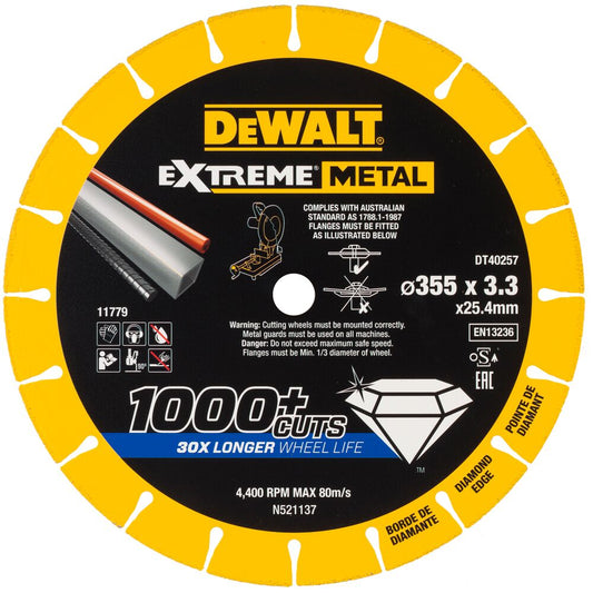 DeWalt Diamant-Trennscheibe DT40257 – Hohe Lebensdauer für Stahl und Metall
