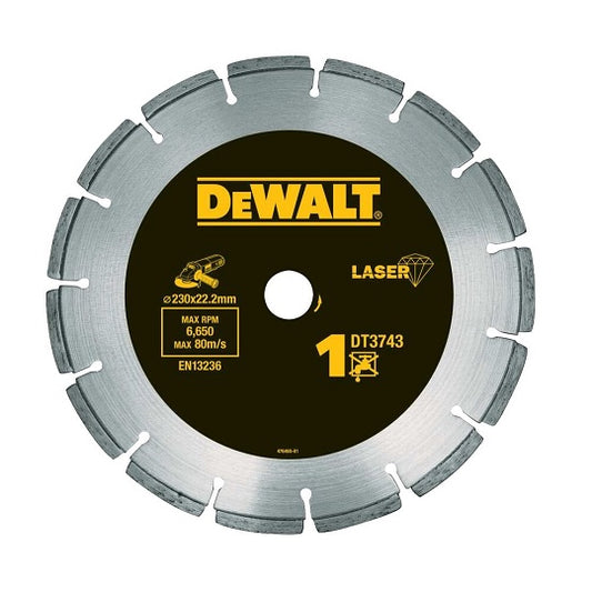 DeWalt Segmentierte Diamantscheibe 230mm – Schnelles Schneiden in Beton und Ziegel