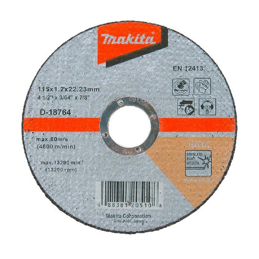 Makita Metall-Trennscheibe INOX D-18764 – Präzises Schneiden von Stahl und Edelstahl