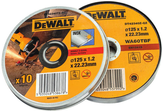 DeWalt 10-Teiliges Edelstahl-Trennscheibenset – Hohe Haltbarkeit und Schneidleistung