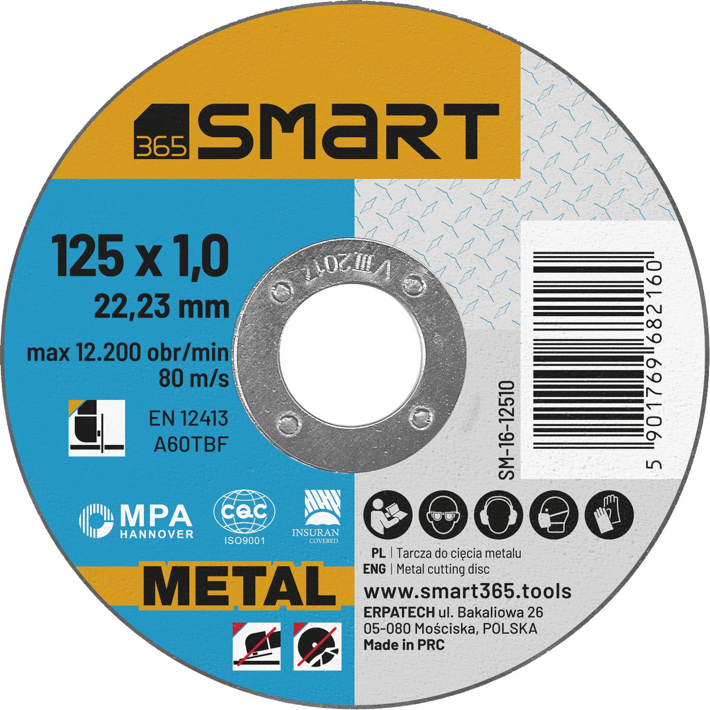 Smart MetallTrennscheibe SM-16-12510 Schnittgeschwindigkeit