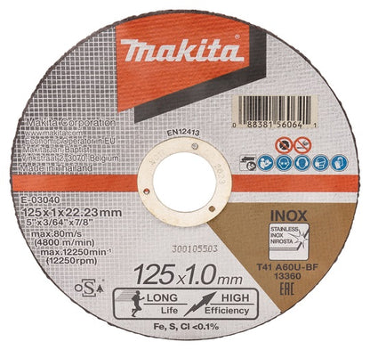 Makita Korundscheibe E-03040 230 V 125 mm Metall Set