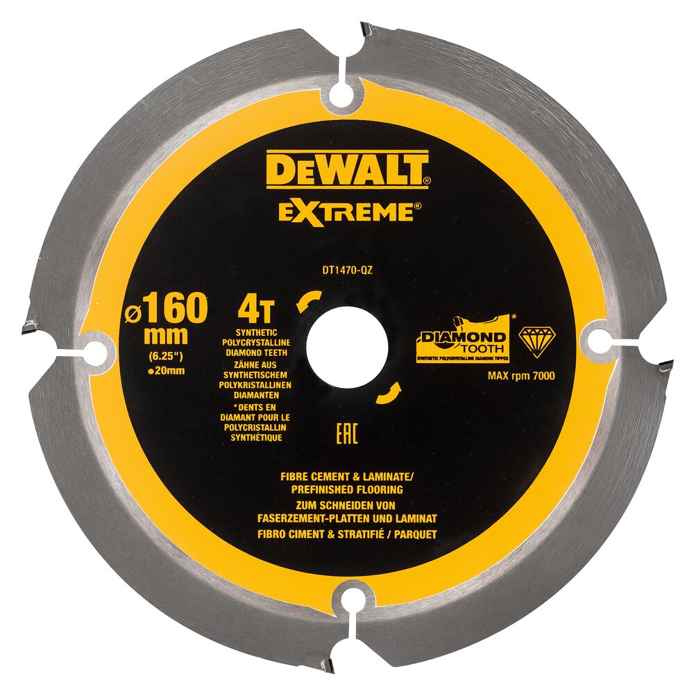 DeWalt Zementsägeblatt DT1470-QZ – Extrem Hohe Schneidleistung für Dichte Materialien