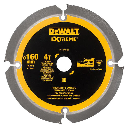 DeWalt Zementsägeblatt DT1470-QZ – Extrem Hohe Schneidleistung für Dichte Materialien