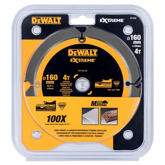 DeWalt Zementsägeblatt DT1470-QZ – Extrem Hohe Schneidleistung für Dichte Materialien