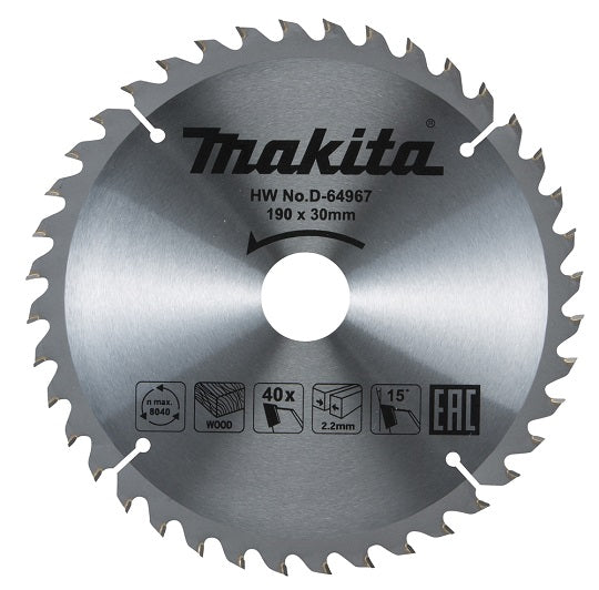 Makita Holztrennscheibe D-64967 – Präzisionsgeschliffene Hartmetallzähne