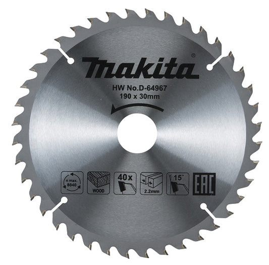 Makita Holztrennscheibe D-64967 – Präzisionsgeschliffene Hartmetallzähne