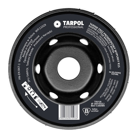 TARPOL Raspel Konvexfräser R15 Holz Kunststoff Fräsen