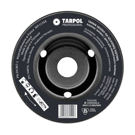 TARPOL Raspel T-12 Holz Gummi für Winkelschleifer Kompakt