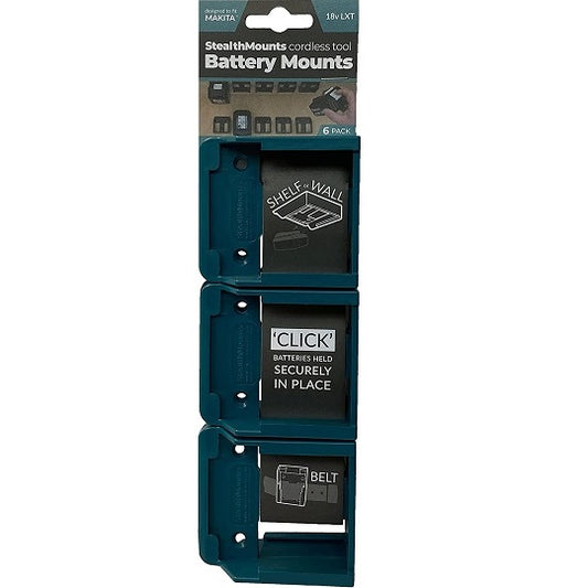 Makita Akkuhalterungen StealthMounts BM-MK18-BLU-6 – Praktische Aufbewahrungslösung für 18V Akkus