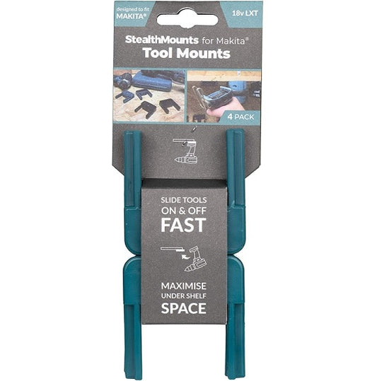 Makita 18V LXT Akku-Werkzeughalter StealthMounts TM-MK18-BLU-4 – Vielseitige Halterungen für Effiziente Aufbewahrung