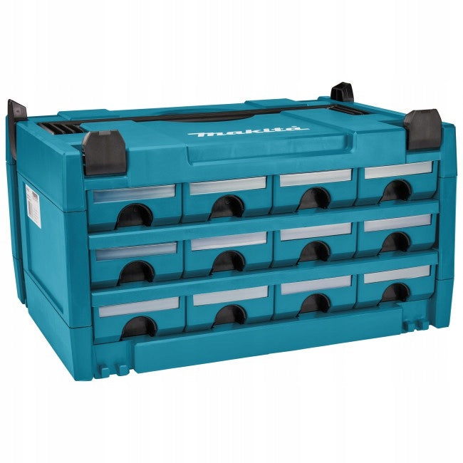 Makita MAKPAC Systemkoffer – 12 Schubladen Mit Verriegelungsmechanismus