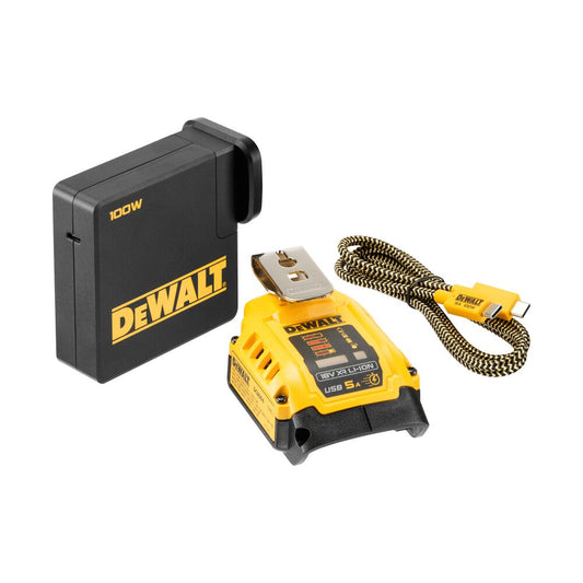 DeWalt USB-Multi-Power-Adapter DCB094K – Tragbares Laden für Akkus und Geräte