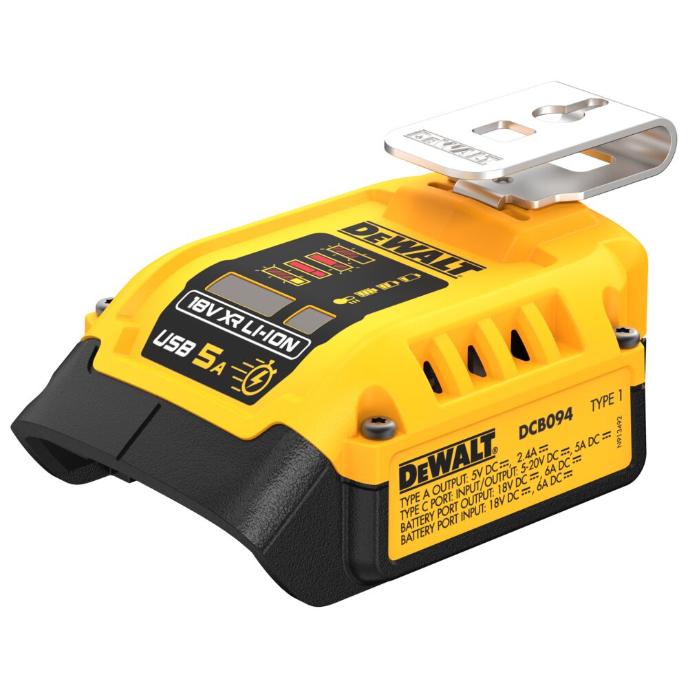 DeWalt Ladeadapter DCB094K 18 V USBAusgang Robust Kompakt