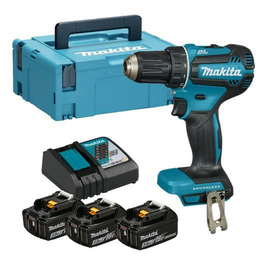 Makita DDF485RF3J 18V Akku-Bohrschrauber – Robuster Bürstenloser Motor Mit XPT-Technologie