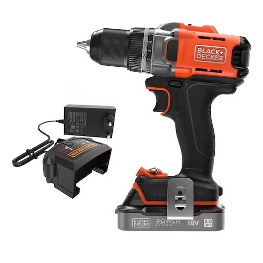 Black+Decker Akku-Bohrschrauber BCD382D1XC-QW – Hohe Leistung Mit 45Nm Drehmoment