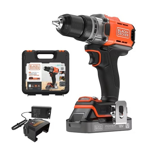 Black+Decker Akku-Bohrschrauber BCD382D1XK-QW – Hohe Leistung mit 45Nm und 2-Gang-Design