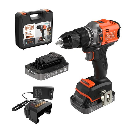 Black+Decker Akku-Bohrhammer BLD683D2XK-QW – Leistungsstarker Bürstenloser Motor mit 50Nm Drehmoment