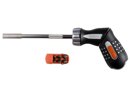 Bahco 808050P Schraubendreher – Feinfühlige Ratschenfunktion mit 3-Stufigem Mechanismus