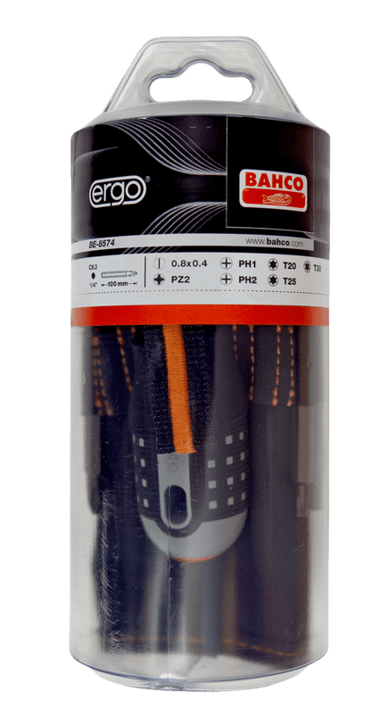 Bahco Schraubendreher BE-8574 0 V 7 Köpfe Ergonomisch Set