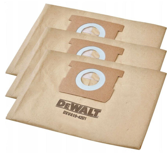 DeWalt AT-DXVA19-4201 Papierbeutel – Ideal Für Feinen Staub 3 Stk