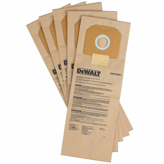 DeWalt Papierbeutel 5 Stück DWV9401-XJ – Ideal Für Feinstaubabsaugung
