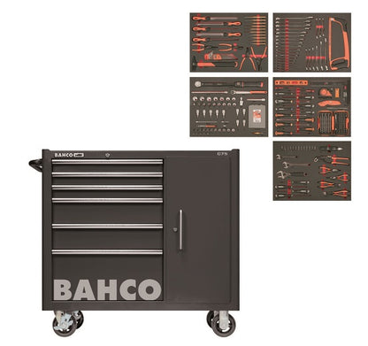 Bahco Werkzeugwagen 237Teilig 6 Schubladen Set Kompakt