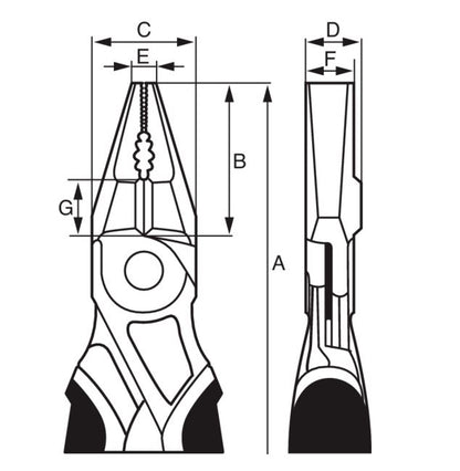 Bahco Kombinationszange HD180 18 V Ergonomisch 180 mm