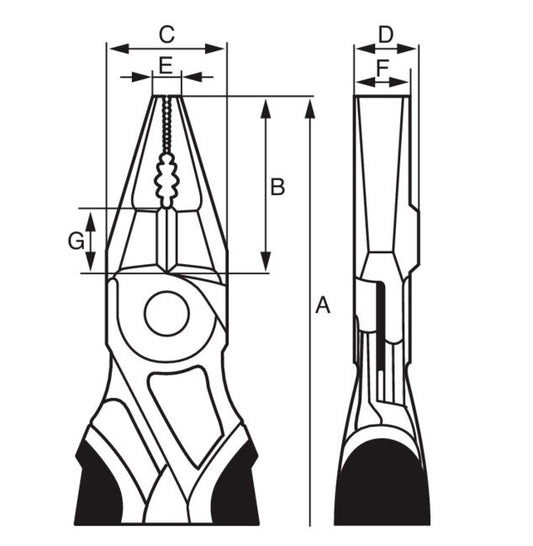 Bahco Verstärkte Kombinationszange HD 180mm – Ergonomisches Design für Maximalen Komfort