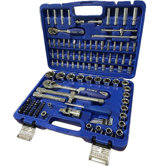 IRIMO Steckschlüssel-Set 115Teilig 1/4 Zoll 1/2 Zoll