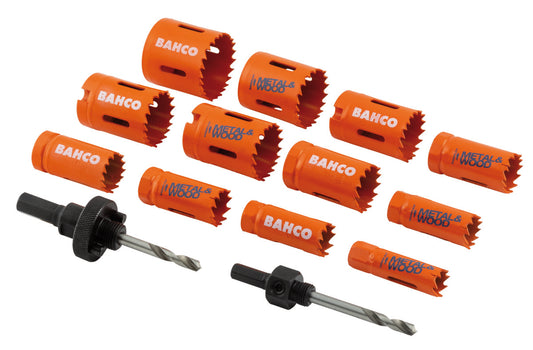 Bahco 14-teiliger Bimetall-Lochsägen Satz – Vielseitige Anwendung für Holz und Metall