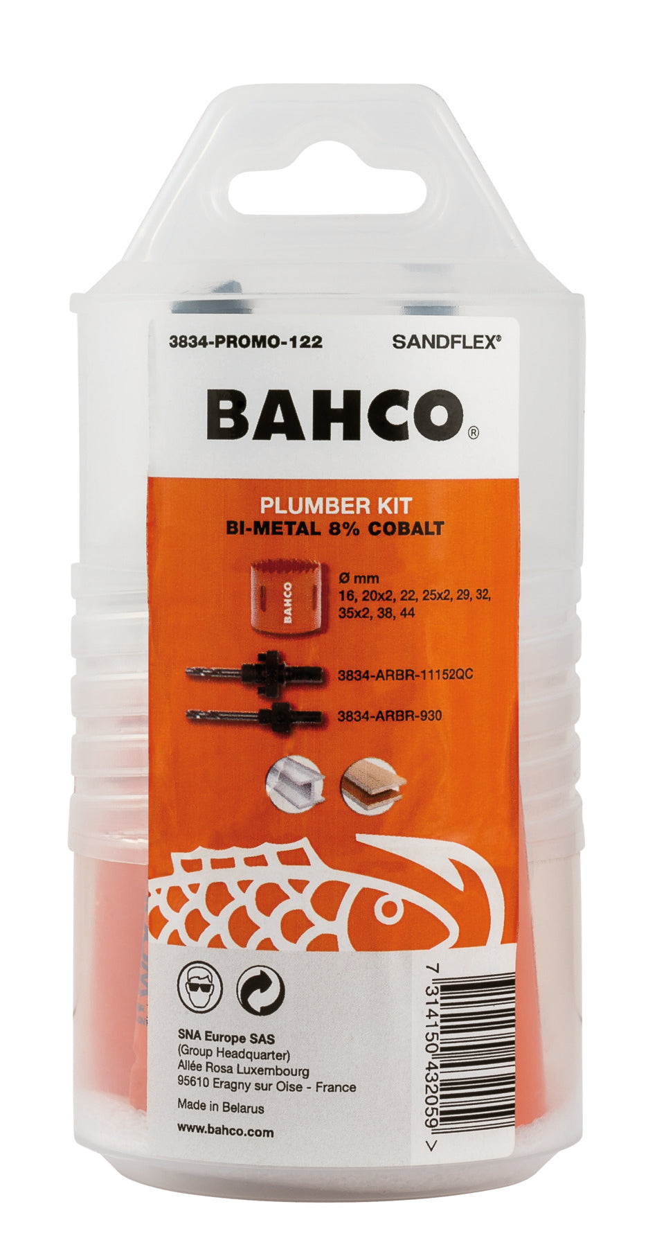 Bahco Lochsäge Satz 18 V 14-teilig Bimetall-Zahnung Set