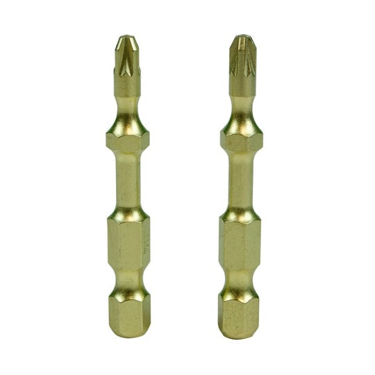 Makita Satz mit 2 Schlagkappen Pozidriv PZ2/50mm – Hohe Lebensdauer und Magnetische Halterung