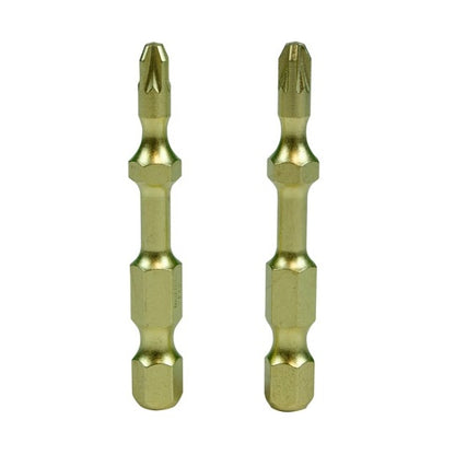 Makita Satz mit 2 Schlagkappen Pozidriv PZ2/50mm – Hohe Lebensdauer und Magnetische Halterung