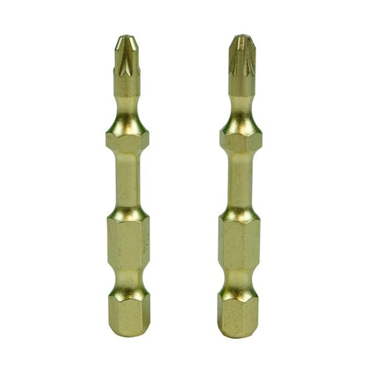 Makita Satz mit 2 Schlagkappen Pozidriv PZ2/50mm – Hohe Lebensdauer und Magnetische Halterung