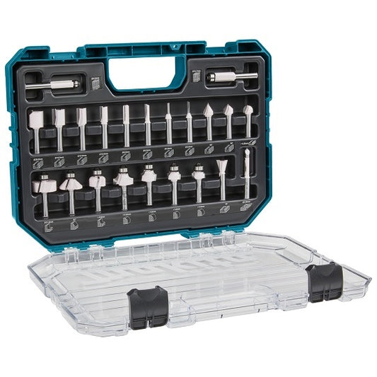 Makita 22-teiliger HM-Fräser Satz – Präzise Schnitte Mit Hochwertigen Schneidklingen