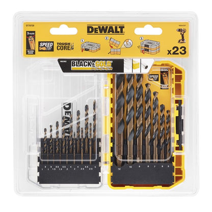 DeWalt Bohrer Satz 18 V HSS-G Schwarz Gold Set 23Teiliger
