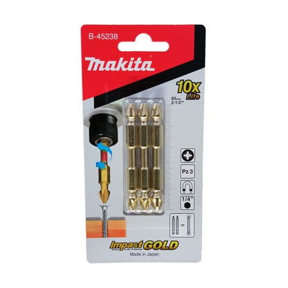 Makita Schlagnuss-Satz B-45238 18 V 3 Doppel-Schlagnüsse