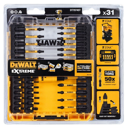 DeWALT Schlagräder-Set DT70745T-QZ 18 V 1/4 Zoll Profi-Set