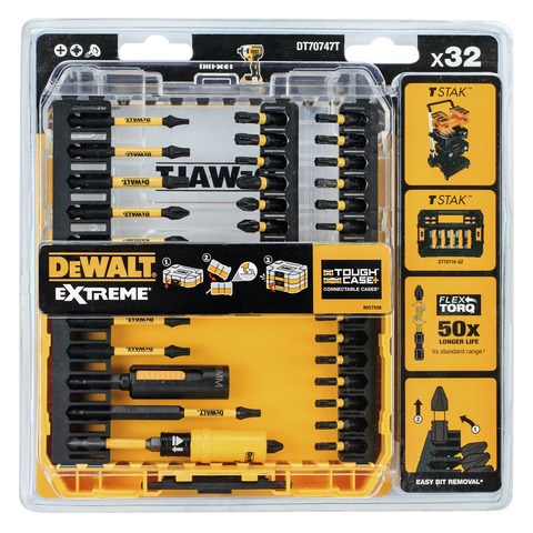DeWALT Schlagradensatz DT70747T-QZ 18 V 1/4Zoll 32Tlg Set