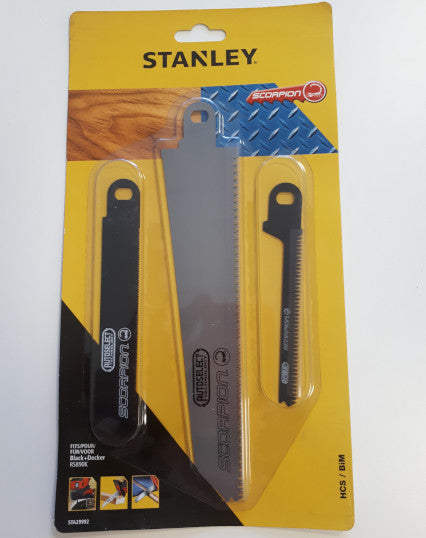 Stanley Satz Mit 3 Stück Sägeblättern STA29992-XJ – Präzise Schnitte Für Holz Und Metall