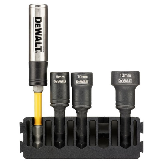 DeWALT DT70827-QZ Schlageinsätze Set – Robuste 3-teilige Konstruktion mit Magnetischem Bithalter
