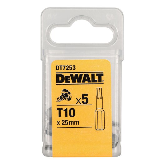 DeWalt DT7253-QZ – Satz Mit 5 Stück 1/4 Zoll Schraubendreherklingen Für Torxschrauben