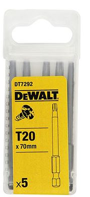 DeWalt DT7292-QZ – Satz Mit 5 Stück 1/4 Zoll Torx Schrauben TX20
