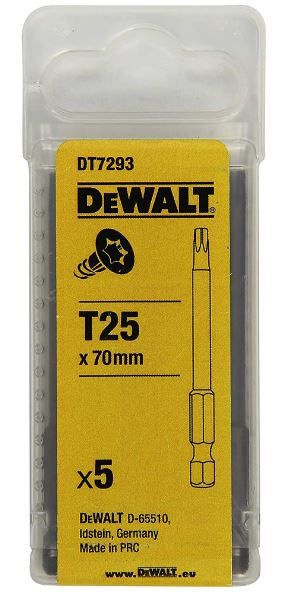 DeWalt DT7293-QZ – Hochwertige Torx-Schrauben 1/4 Zoll TX25