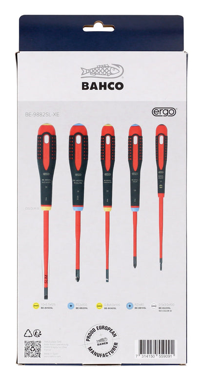 Bahco Schraubendreher BE-9882SL-XE 1000 V VDE-Isolierte Set
