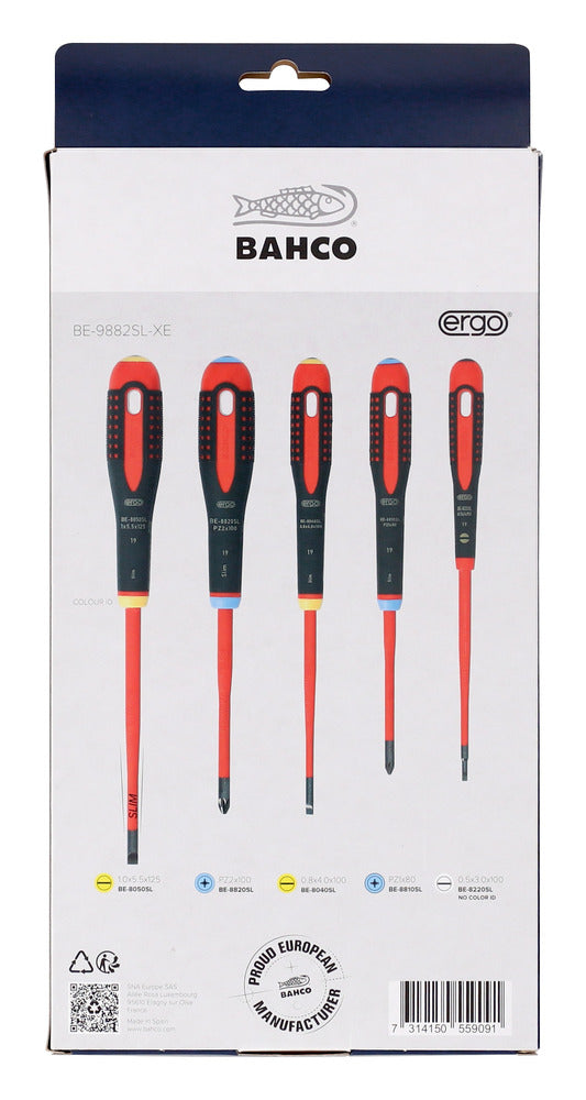 Bahco Schraubendreher BE-9882SL-XE 1000 V VDE-Isolierte Set